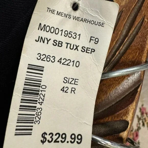 Jones NY, Men's Blazer, Tuxedo, Dark Blue, Size 42 R, Wool, Long Sleeve, Pockets Sport Coats & Blazers